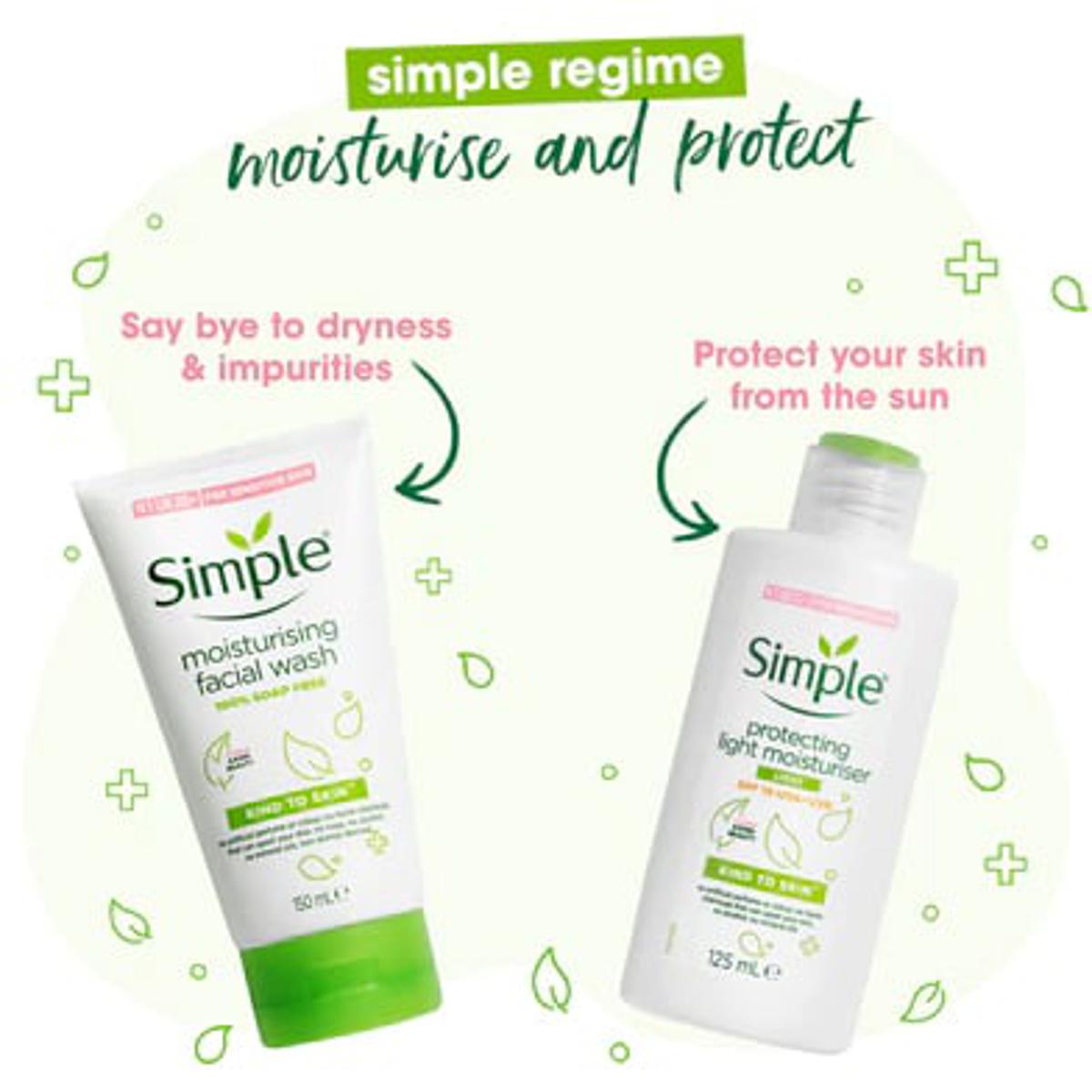 Picture of Simple Kind to Skin Moisturising Facial Wash & Light Moisturiser Combo -(150ml + 125ml)