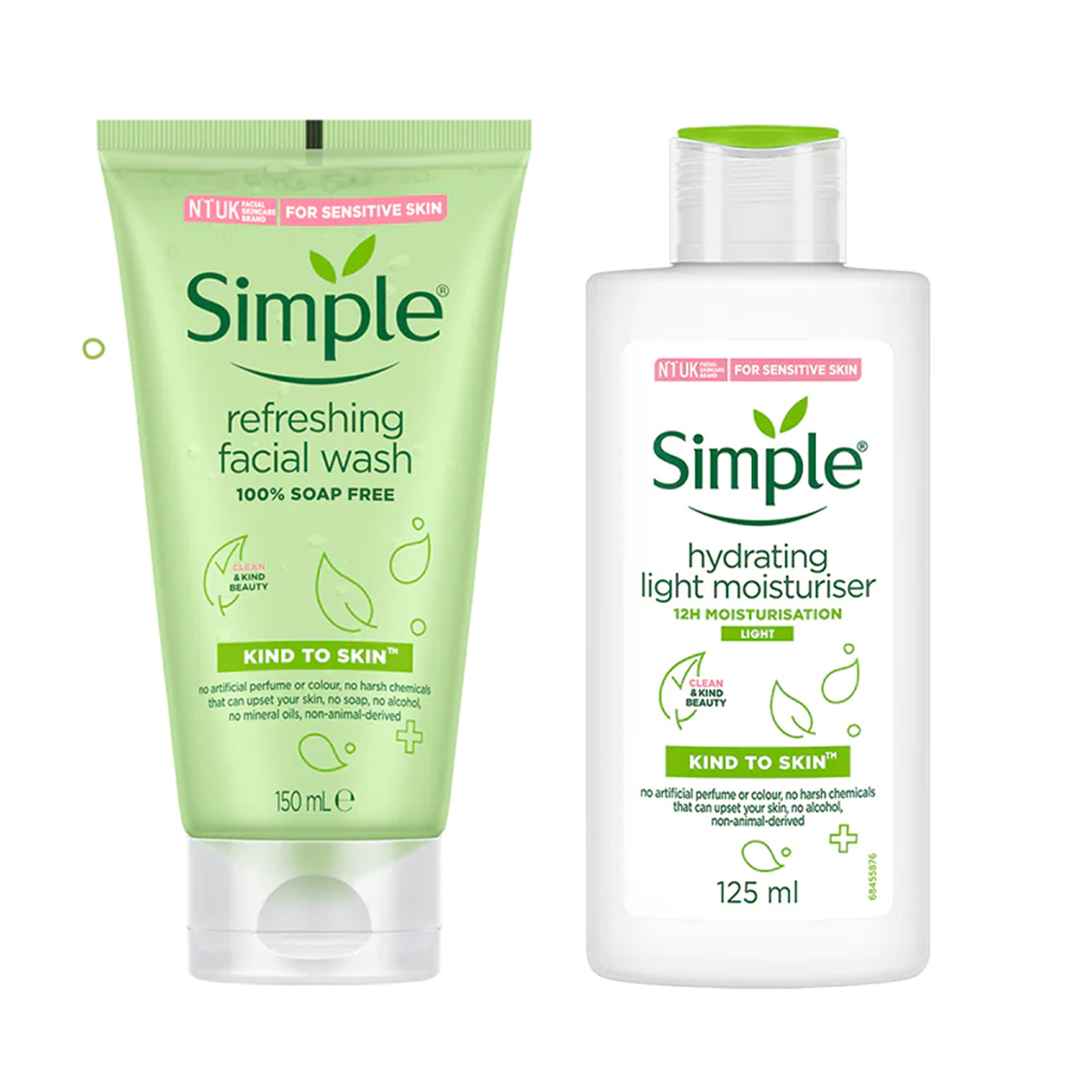 Picture of Simple Kind to Skin Refreshing Facial Wash & Hydrating Light Moisturiser Combo - (150ml +125ml)