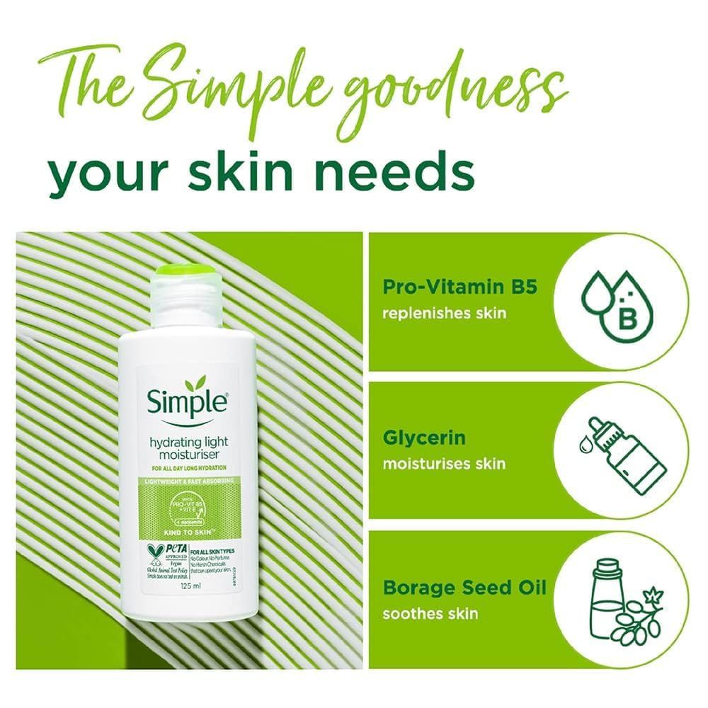 Picture of Simple Kind to Skin Hydrating Light Moisturiser - 125 ml