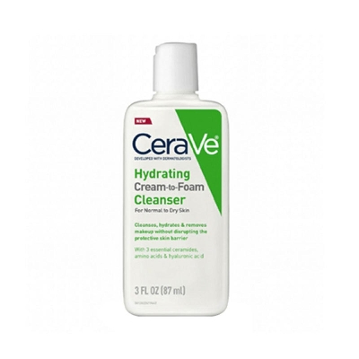 Picture of Cerave Hydrating Cream To Foam Facial Cleanser Normal to Dry Skin - 87ml