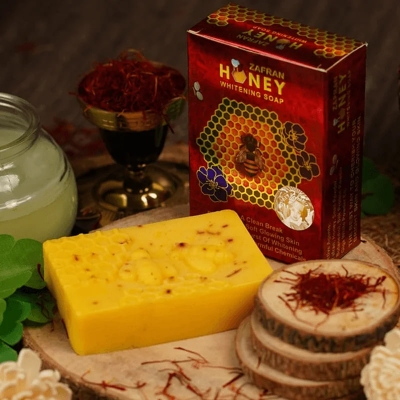 Picture of Zafran Honey Brightenign Soap Authentic and original - 100gm