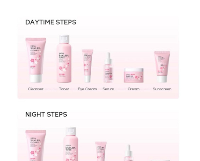 Picture of Laikou Japan Sakura Skincare Set - 6pcs