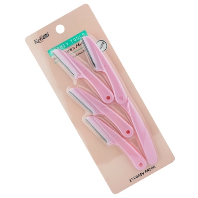 Picture of Eyebrow Razor 4 Part Pink Colour