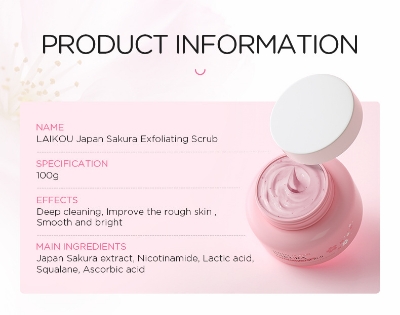 Picture of Laikou Japan Sakura Exfoliating Scrub - 100g