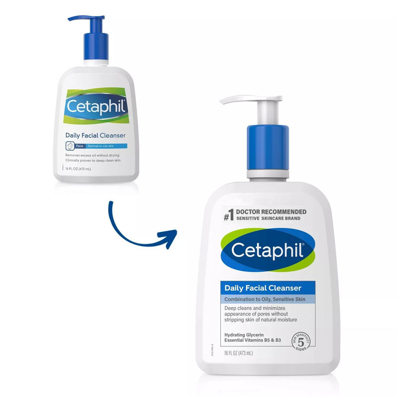 Picture of Cetaphil Daily Facial Cleanser Combination To Oily, Sensitive Skin - 473ml