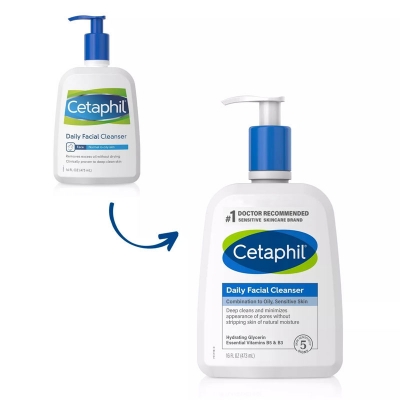 Picture of Cetaphil Daily Facial Cleanser Combination To Oily, Sensitive Skin - 473ml