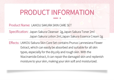 Picture of LAIKOU Sakura Skincare Set Mini 4pcs