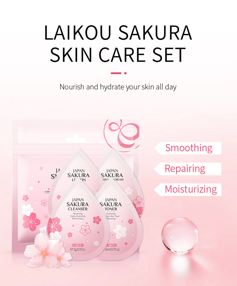 Picture of LAIKOU Sakura Skincare Set Mini 4pcs