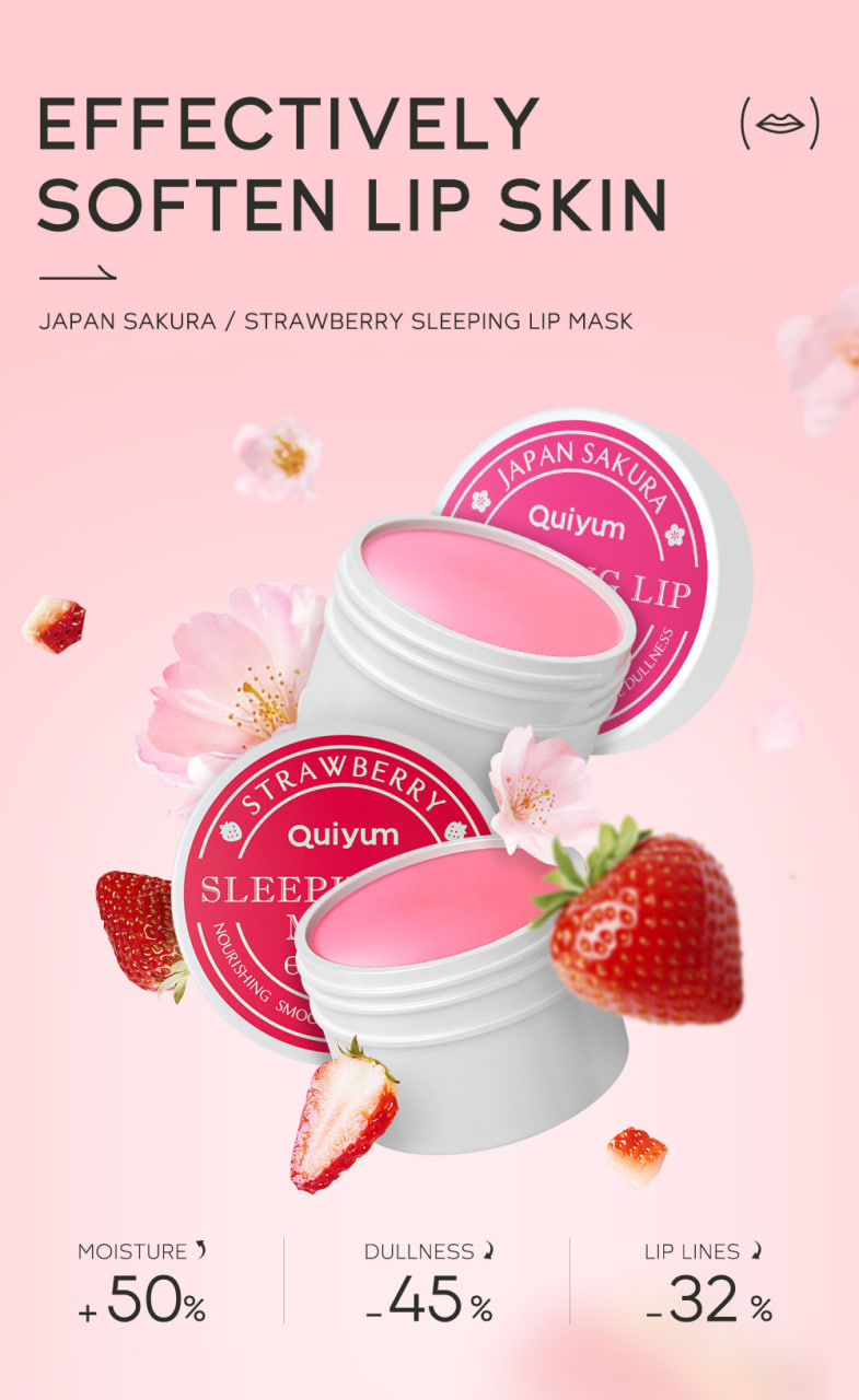 Picture of Quiyum Strawberry Sleeping Lip Mask - 15g