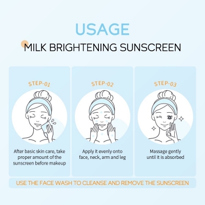 Picture of Laikou Milk Brightening Sunscreen Spf50 Pa+++ - 50g