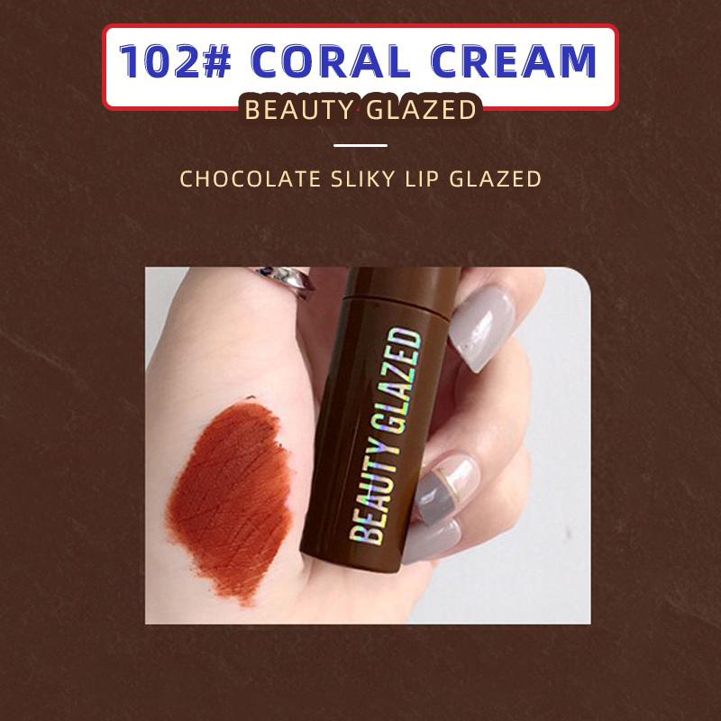 Picture of Beauty Glazed Chocolate Lipstick - 102# Coral Cream