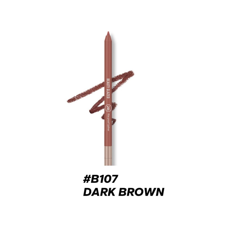 Picture of Beauty Glazed Lip Liner Waterproof & Long Lasting – B107 Dark Brown