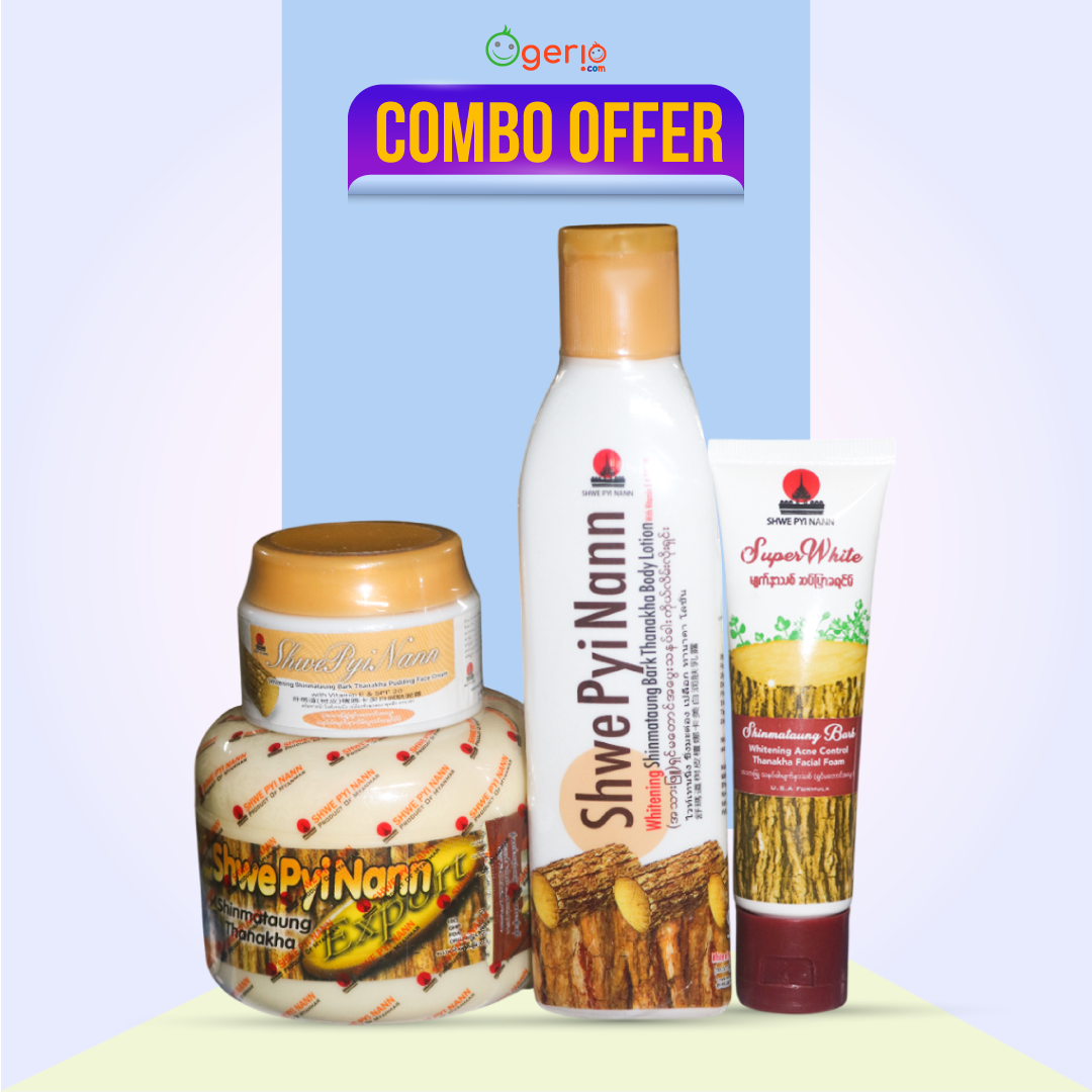 Picture of Thanaka face pack 140gm/pudding cream 25gm/facewash 50ml/body lotion 200ml combo 4 pcs