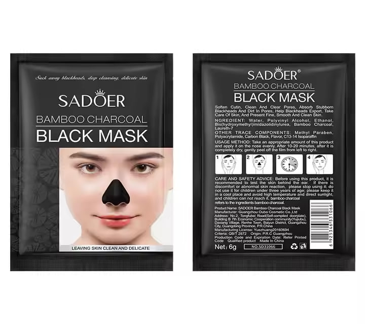 Picture of SADOER Bamboo Charcoal Black Mask 6g  - (10 Pcs combo)