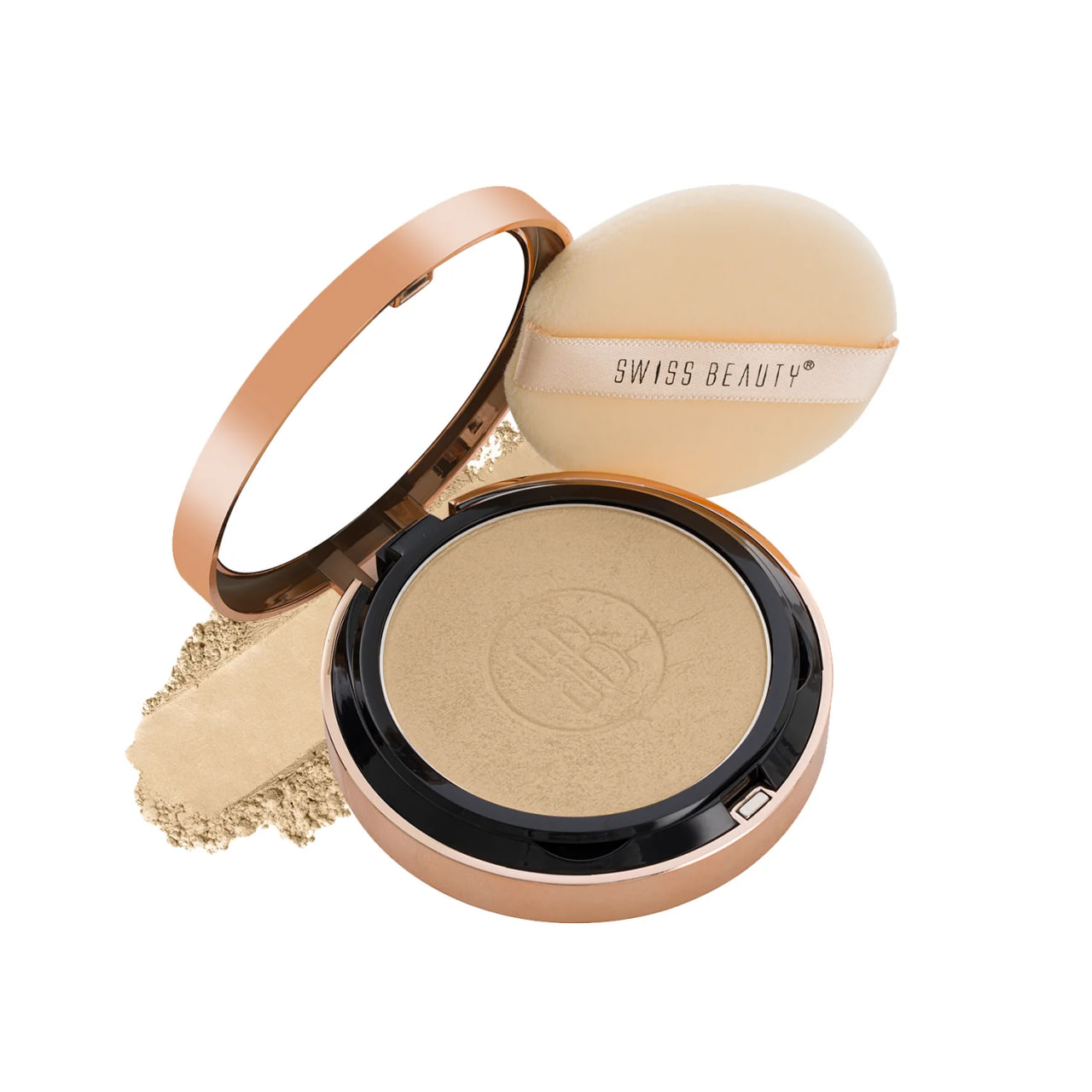 Picture of Swiss Beauty Silky & Smooth Oil Control Pressed Powder Compact with SPF 15 – 03 Skin Color
