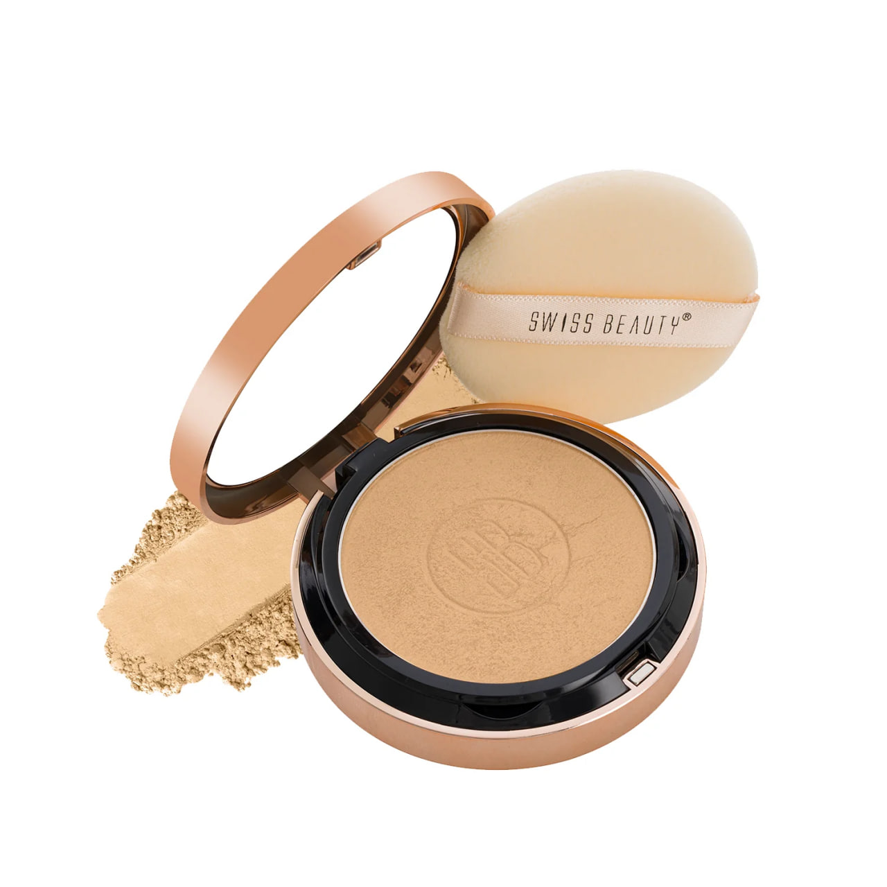Picture of Swiss Beauty Silky & Smooth Oil Control Pressed Powder Compact with SPF 15 – 04 Natural Beige