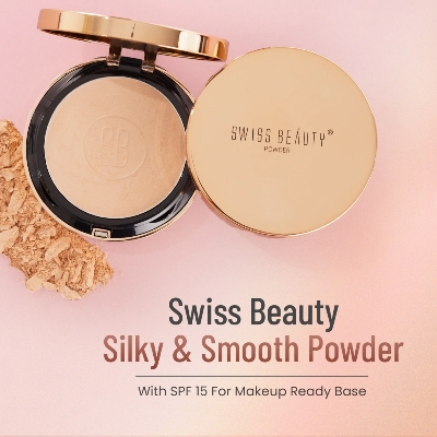 Picture of Swiss Beauty Silky & Smooth Oil Control Pressed Powder Compact with SPF 15 – 04 Natural Beige