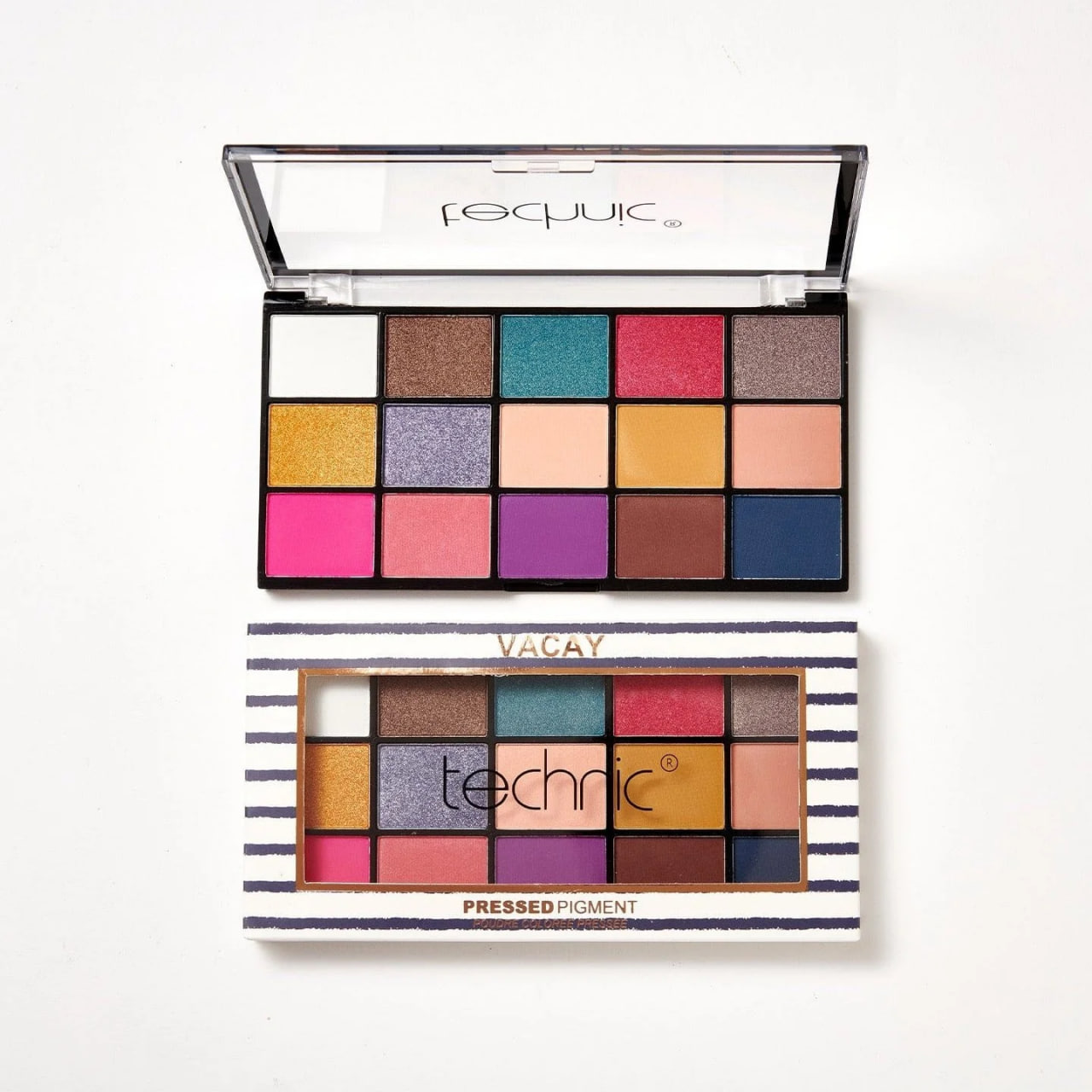Picture of Technic 15 Color Pressed Pigment Eyeshadow Palette - Vacay