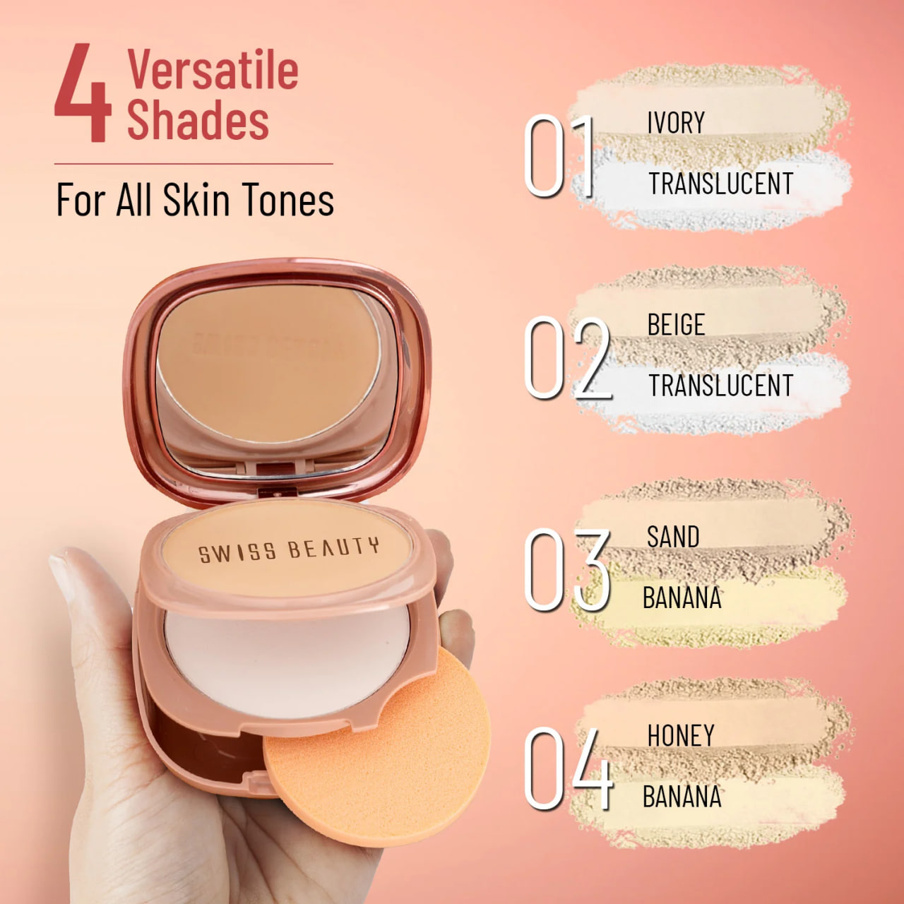 Picture of Swiss Beauty Matte & Set Duo Compact Powder - Ivory 01