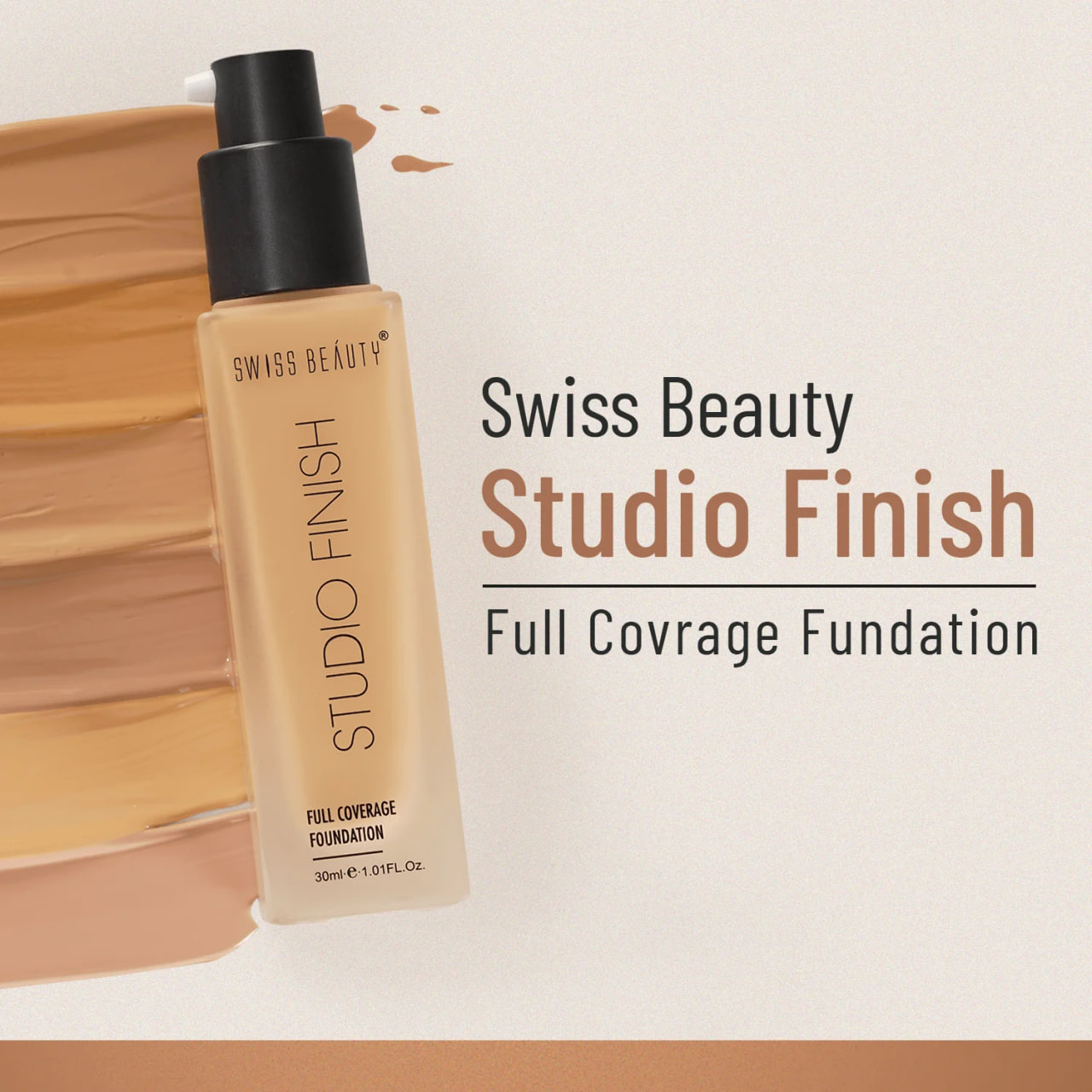 Picture of Swiss Beauty Studio Finish Fully Coverage Foundation - 30ml [02 Ivory Fair]