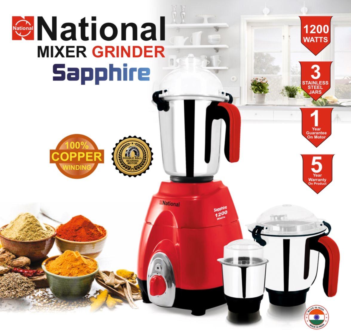 Picture of National Mixer Grinder Sapphire 1200 Watts MADE IN INDIA