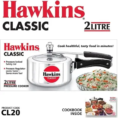 Picture of Hawkins Classic 2 L Pressure Cooker (Aluminium) Made in India