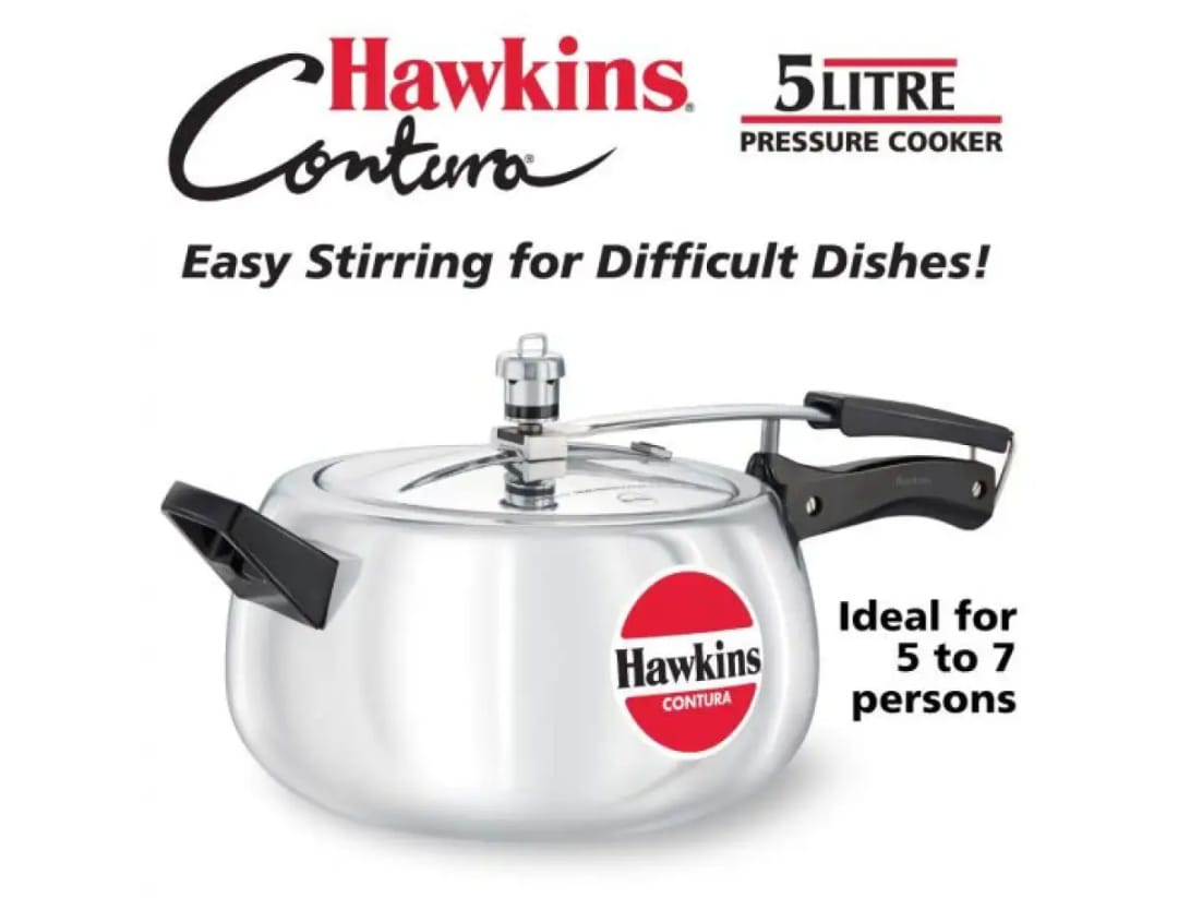 Picture of Hawkins contura 5L Pressure Cooker (Aluminium) Made in India