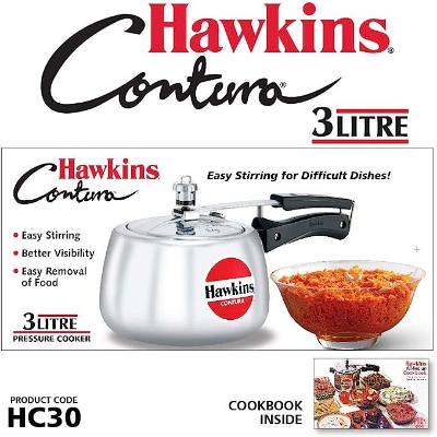 Picture of Hawkins Contura 3L Pressure Cooker (Aluminium) Made in India