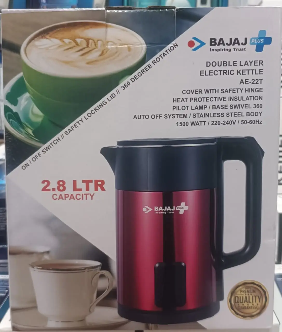 Picture of DOUBLE BAJAJ PLUS LAYER ELECTRIC KETTLE AE-22T 2.8L