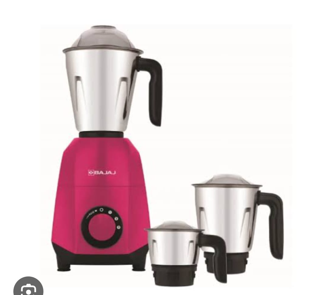 Picture of Bajaj Ninja Series Quartz Garnet Black and Pink 750W, For Wet & Dry Grinding