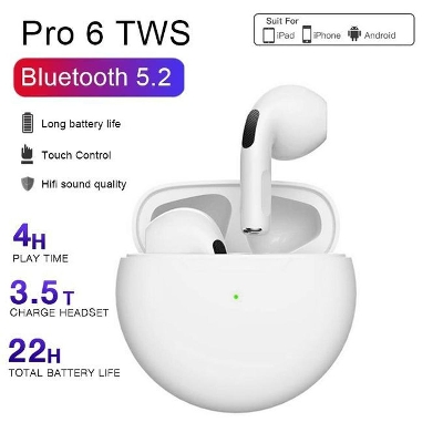 Picture of Air Pro 6 TWS Wireless Bluetooth Earphones Mini Pods Earbuds Earpod Headset