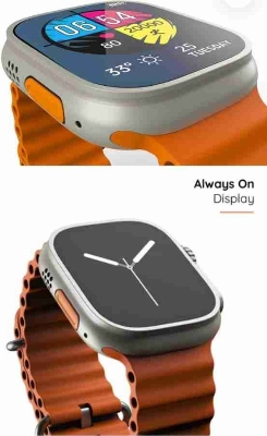 Picture of T900 Ultra Bluetooth Calling smartwatch for Men and Women Smartwatch (Orange Strap, Free Size)