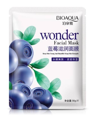 Picture of BIOAQUA Wonder Blueberry Moisturizing Face Sheet Mask- 30g