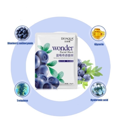 Picture of BIOAQUA Wonder Blueberry Moisturizing Face Sheet Mask- 30g
