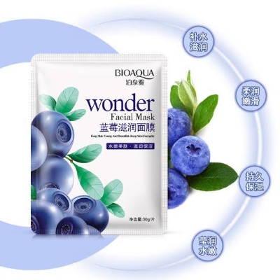 Picture of BIOAQUA Wonder Blueberry Moisturizing Face Sheet Mask- 30g