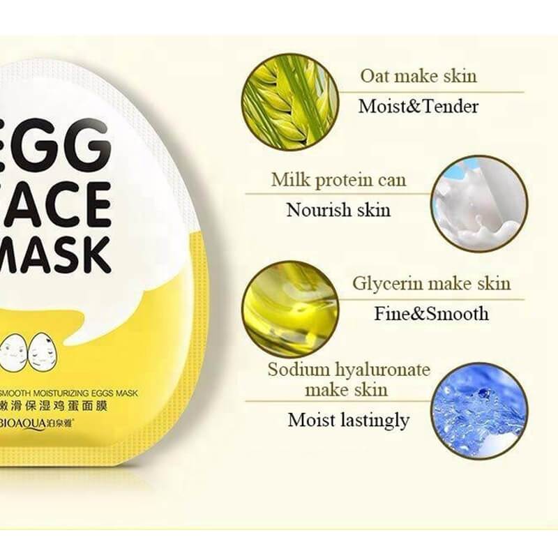 Picture of BIOAQUA Moisturizing Egg Face Sheet Mask- 30g