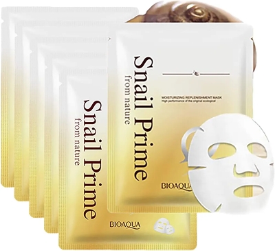 Picture of BIOAQUA Snail Golden Moisturizing & Brithen Face Sheet Mask- 30g (1 Piece)