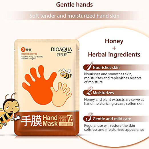 Picture of BIOAQUA Honey Moisturizing Hand Sheet Mask- 35g/Pair