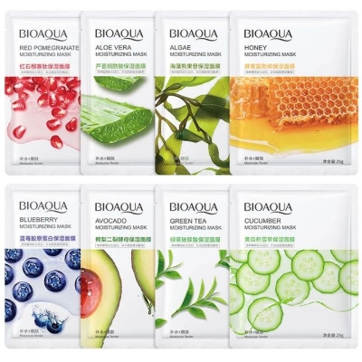 Picture of BIOAQUA Different Flavours Moisturizing Hydrating Facial Face Sheet Mask- 25g/Each