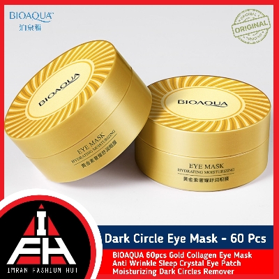Picture of BIOAQUA 60pcs Gold Collagen Eye Mask Anti Wrinkle Sleep Crystal Eye Patch Moisturizing Dark Circles Remover