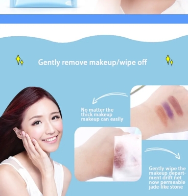 Picture of BIOAQUA Deep Clean & Refreshing Makeup Removing Cotton Puff Wipes- 25 Tab/set