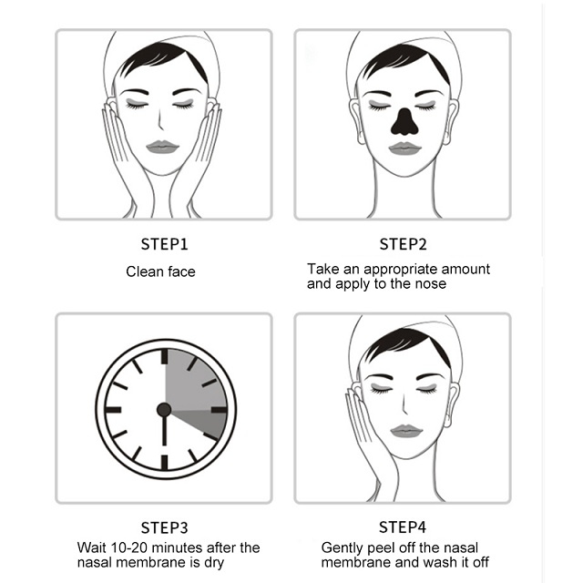 Picture of Bioaqua Bamboo Charcoal Blackhead T Zone Pig Nose Remover Peel Face Mask- 30g