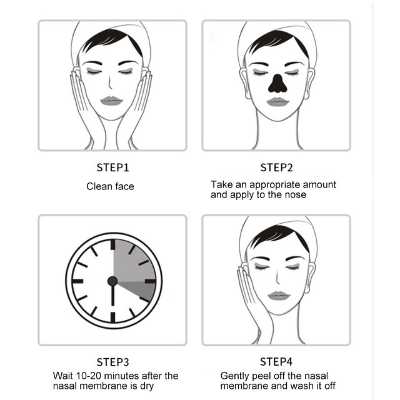 Picture of Bioaqua Bamboo Charcoal Blackhead T Zone Pig Nose Remover Peel Face Mask- 30g