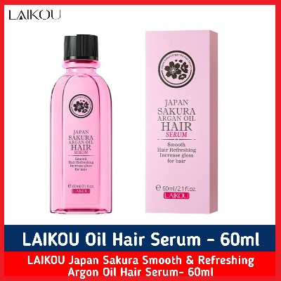 Picture of LAIKOU Japan Sakura Smooth & Refreshing Argon Oil Hair Serum- 60ml
