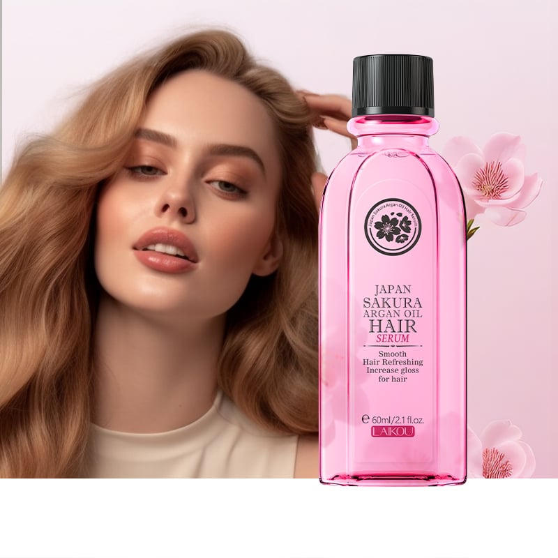 Picture of LAIKOU Japan Sakura Smooth & Refreshing Argon Oil Hair Serum- 60ml