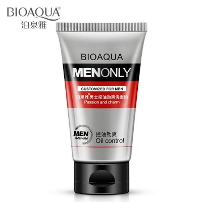 Picture of BIOAQUA Face Care Men Deep Cleansing Skin Care Facial Cleanser Moisturizing Whitening Acne Blackhead Exfoliating Cleanser 100g