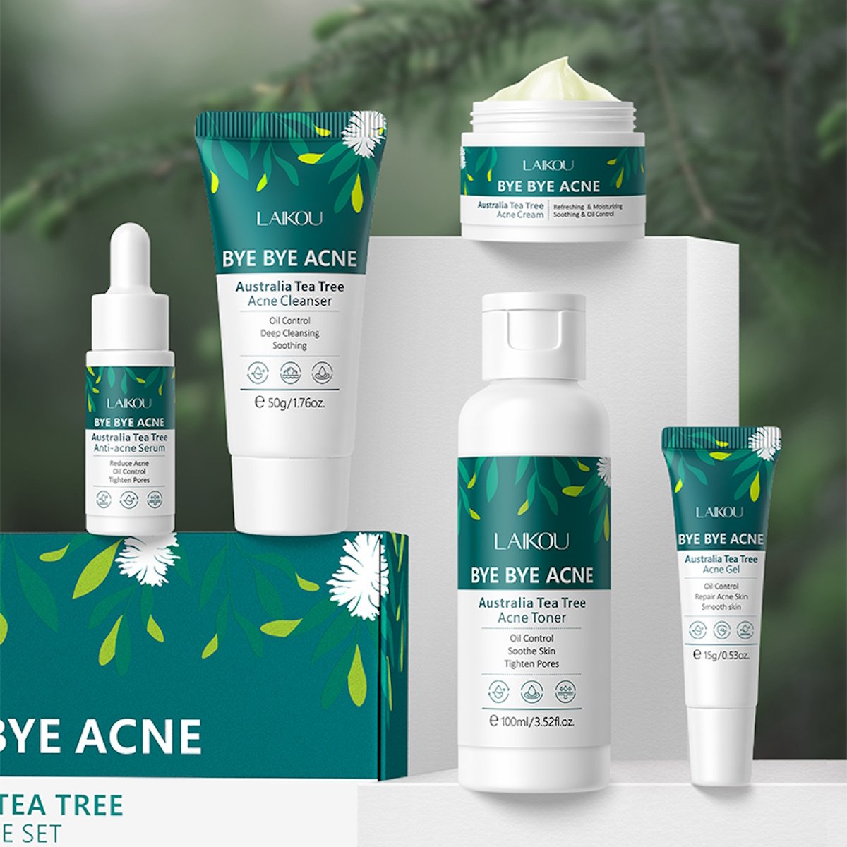Picture of LAIKOU Remove Acne Australia Tea Tree Acne Skin care Set- 5pcs/Set