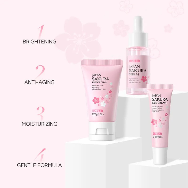 Picture of LAIKOU Japan Sakura 3 Pcs/set Hydrating Repair Skin Care Set- 62g