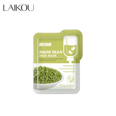 Picture of LAIKOU 1 Pcs/Set Mung Bean Smoothing Pores Cleansing Mud Mask- 5g/Each
