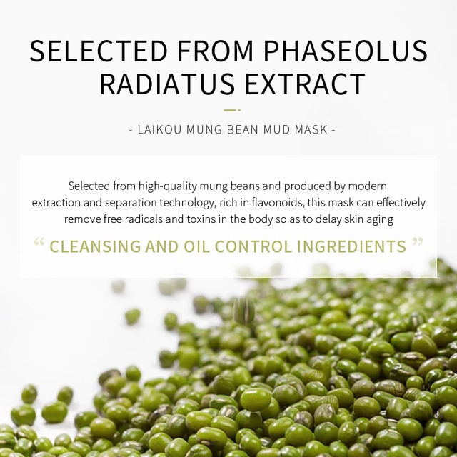 Picture of LAIKOU 5 Pcs/Set Mung Bean Smoothing Pores Cleansing Mud Mask- 5g/Each